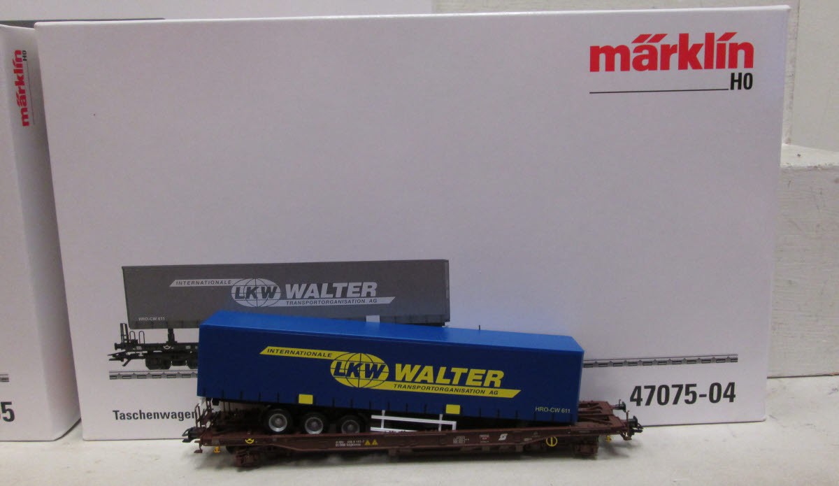 Marklin 47075 Flat Car w/Trlr 51 Walter