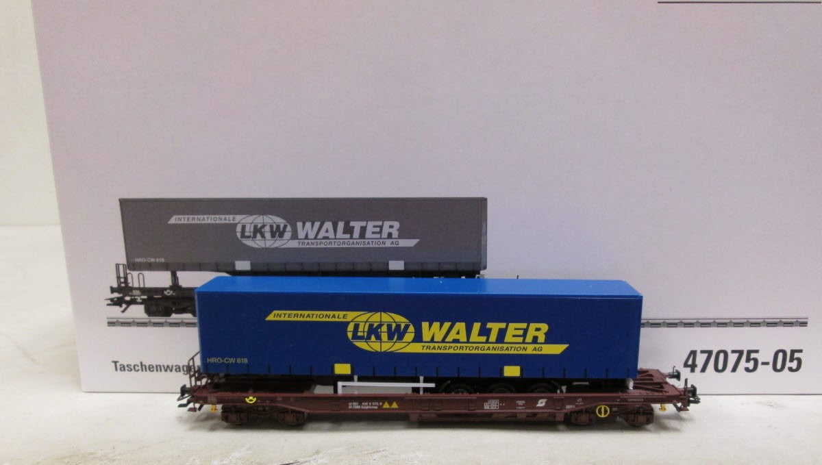 Marklin 47075 Flat Car w/Trlr 51 Walter