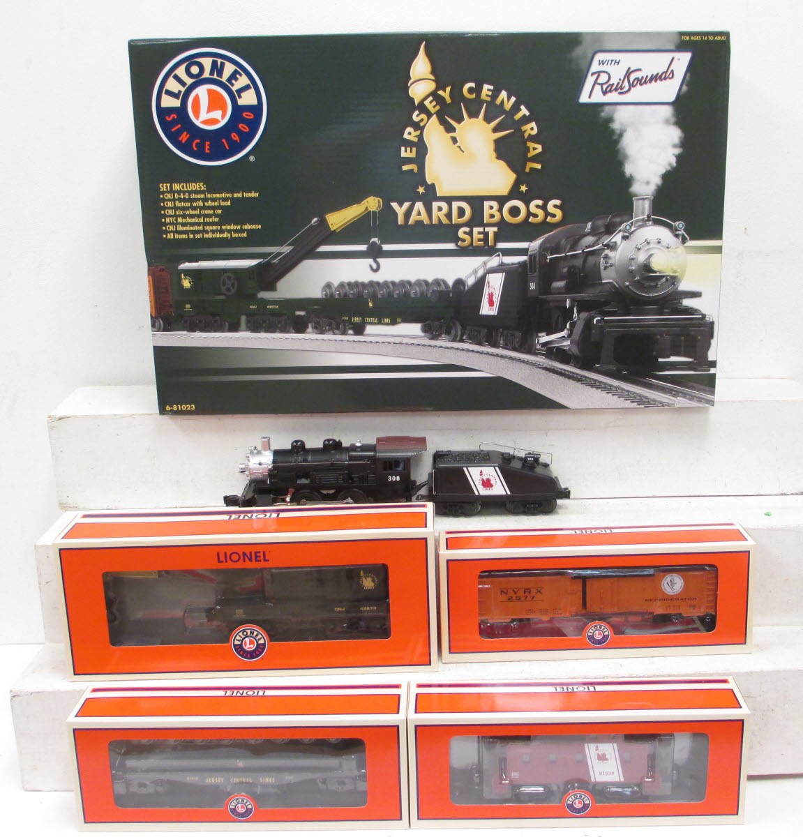 Lionel 6-81023 Central New Jersey Yard Boss O Gauge Steam Freight Train Set