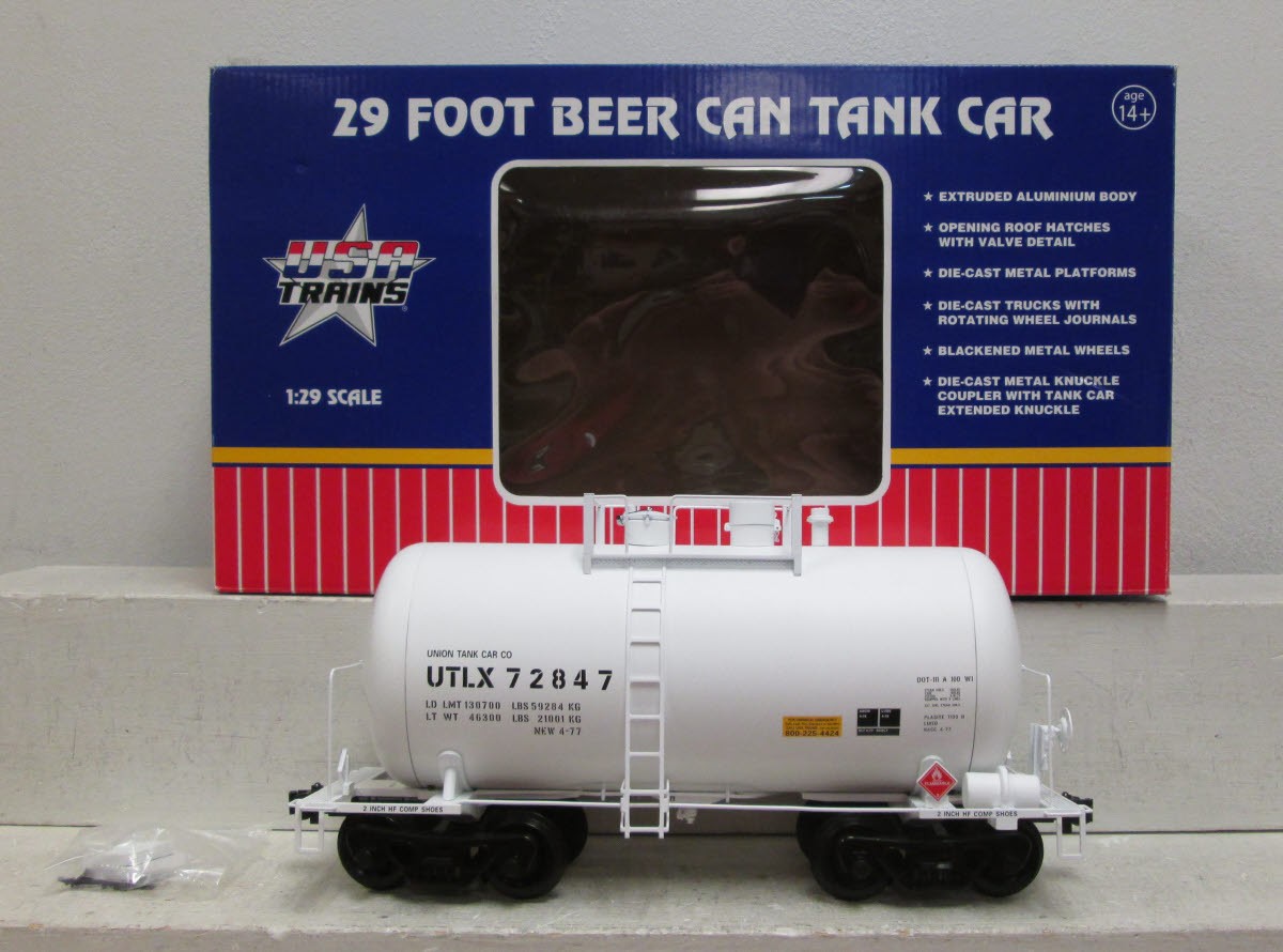 USA Trains R15203 UTLX White Beer Can Tank Car - Metal Wheels