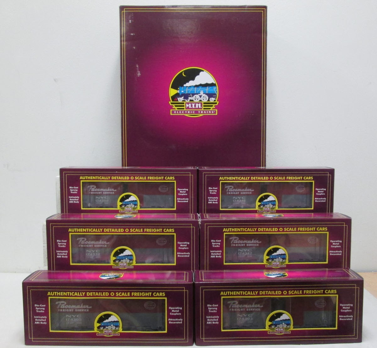 MTH 20-90584 O New York Central 40' AAR Box Car Set (Set of 6)