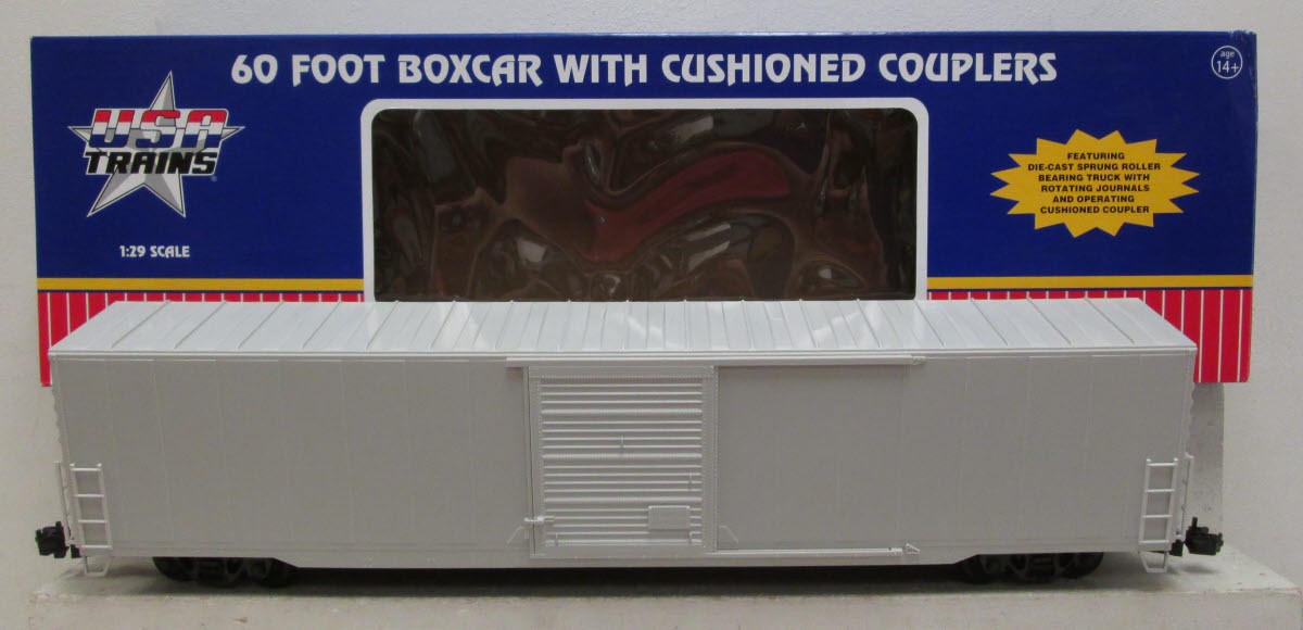 USA Trains R19400XA Undecorated 60' Boxcar (Metal Wheels)