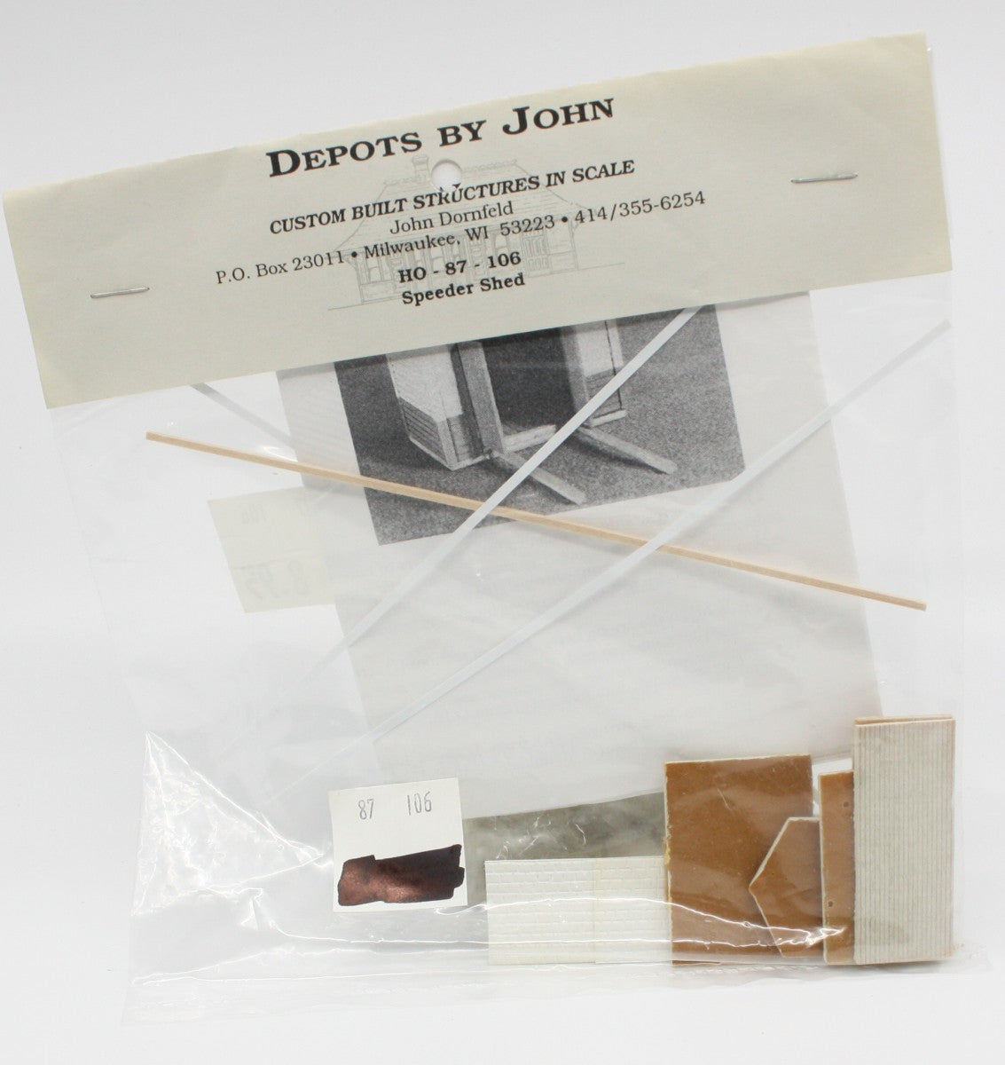 Depots By John 87-106 HO Speeder Shed