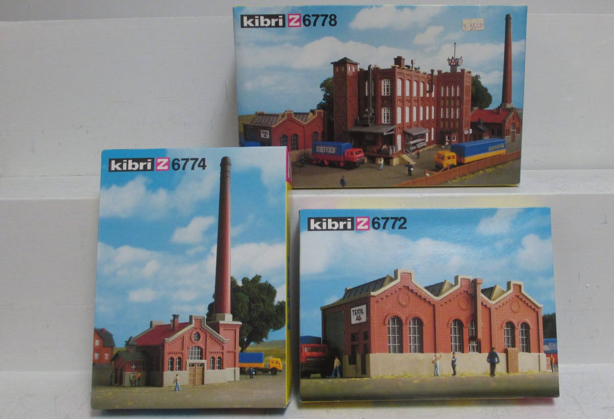 Kibri 6778 Z Scale Industrial Factory Building Kit (Set of 4
