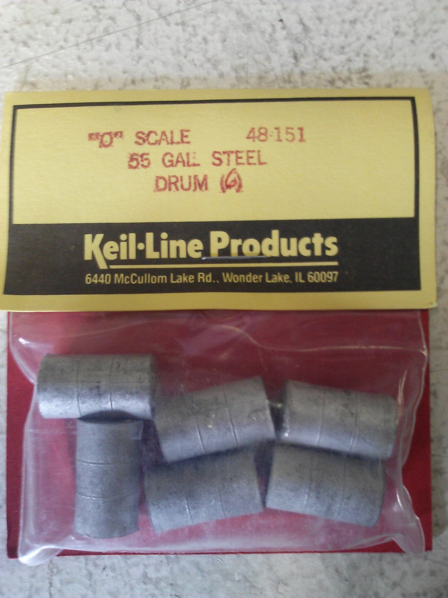 Keil-Line Products 48151 55 Gallon Steel Drum (Pack of 6)