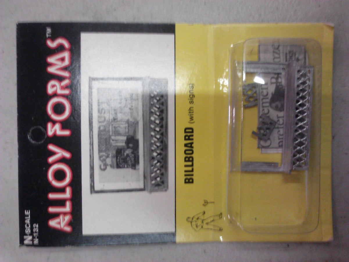 Alloy Forms N-132 N Scale Billboard with Signs Unpainted