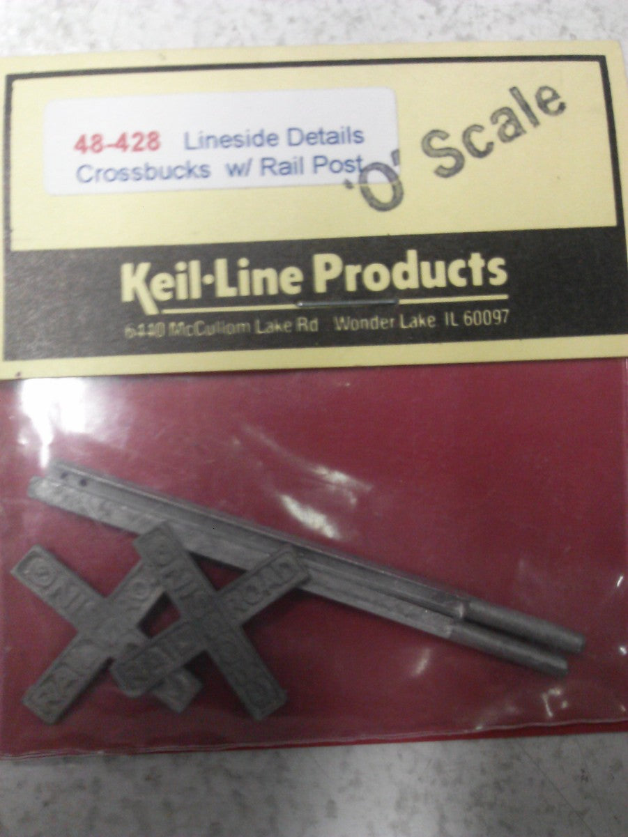 Keil-Line Products 48-428 O Grade Crossing Crossbucks W/Rail Post (Pack of 2)