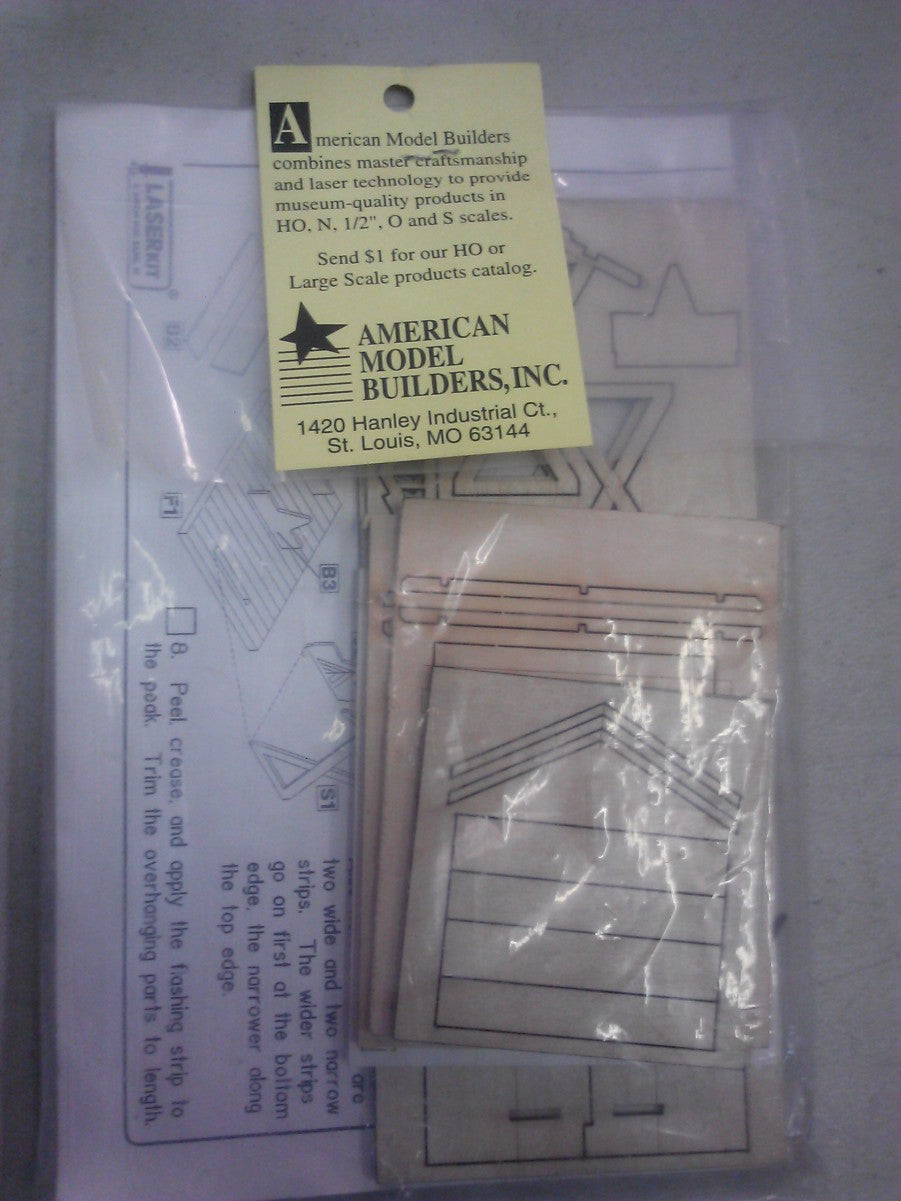 American Model Builders 483 Laser Art Pacific Electric Pass Shelter O Scale Kit