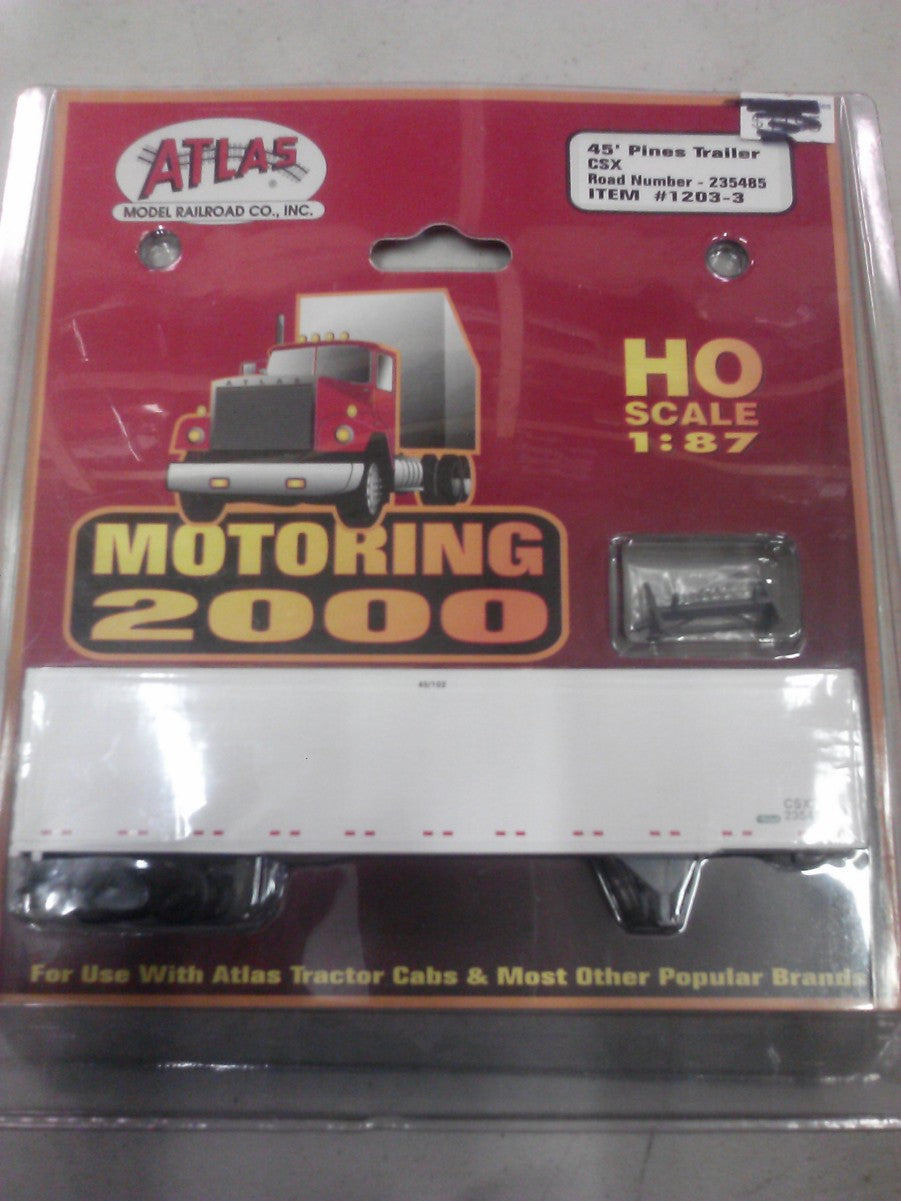 Atlas 1203-3 HO CSX 45’ Pines Trailer Road Number 235485