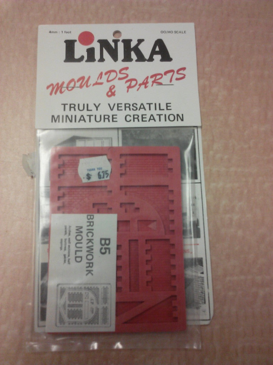 Linka B5 HO Brickwork Mould Arches, Wall Sections, Half Pannels, Buttress