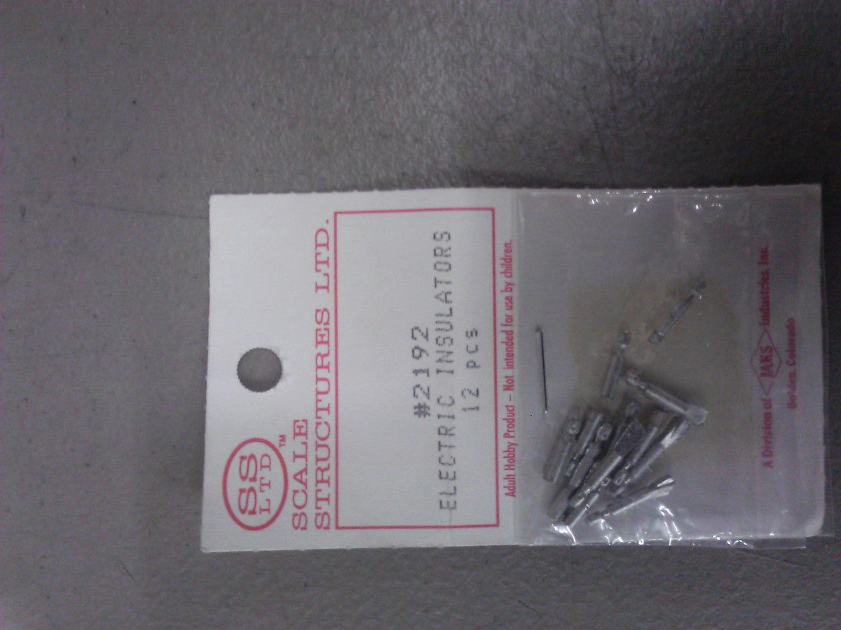 Scale Structures 2192 HO Electric Insulators (Pack of 12)