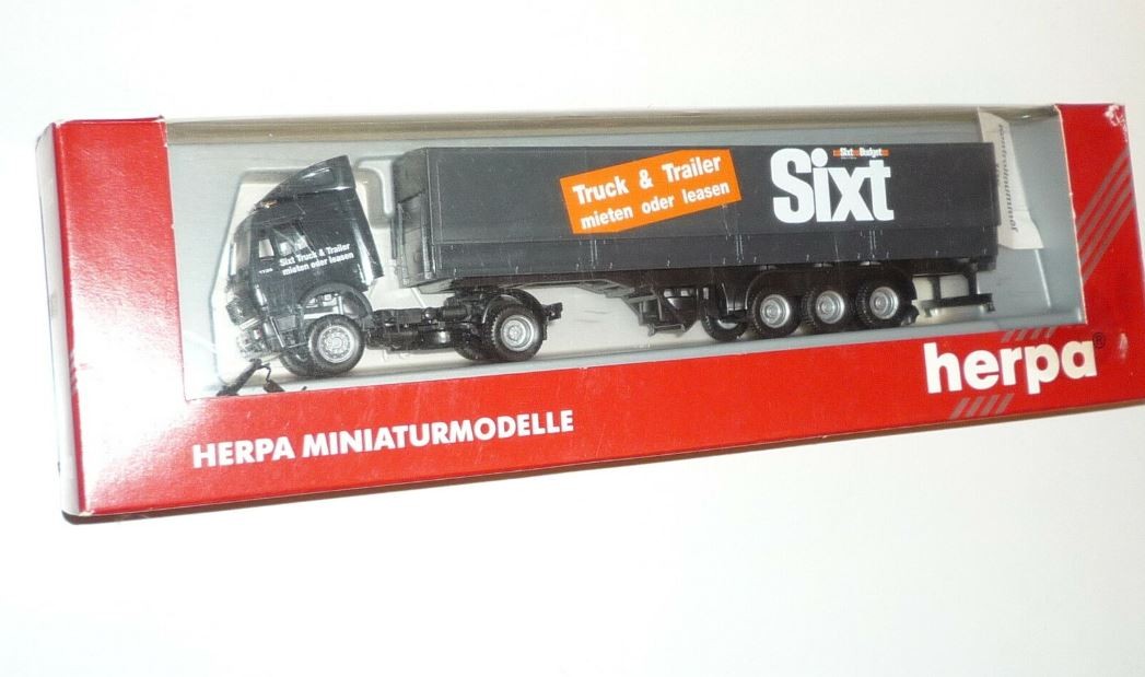 Herpa 140669 HO Sixt Budget Mercedes-Benz Truck & Trailer