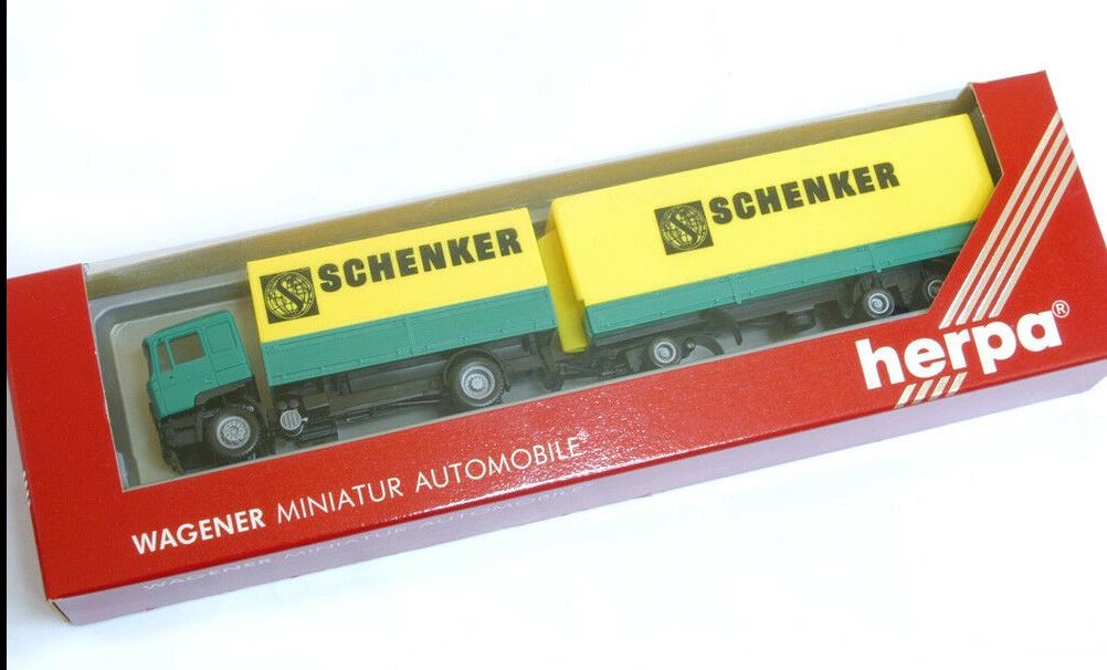 Herpa 859185 HO Schenker MAN F90 Transmaximal Trailer
