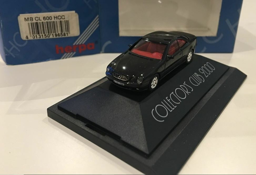 Herpa 196581 HO Colector's Club 2000 Mercedes-Benz CL 600 C215 in Black
