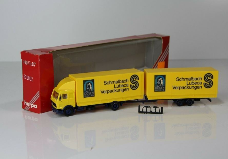 Herpa 829002 HO Schmalbach Mercedes-Benz LKW Trailer Truck