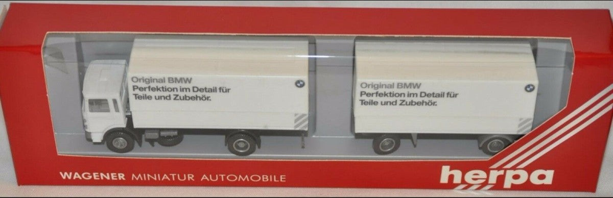 Herpa 820026 HO Original BMW MAN Tractor Trailer in White