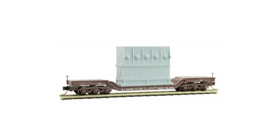 Micro-Trains 10900150 N Rock Island Depressed Center Flatcar w/Load #92000
