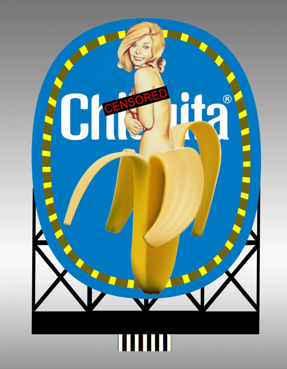 Miller Engineering 443602 HO/N Chiquita Banana Billboard