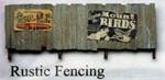 Model Tech Studios D1031 N Scale Pre Aged Rustic Fencing w/Signs