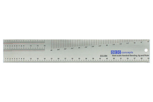 DCC Concepts DCG-SR4 OO 4mm Stainless Steel Scale Ruler & Handrail Bending Jig