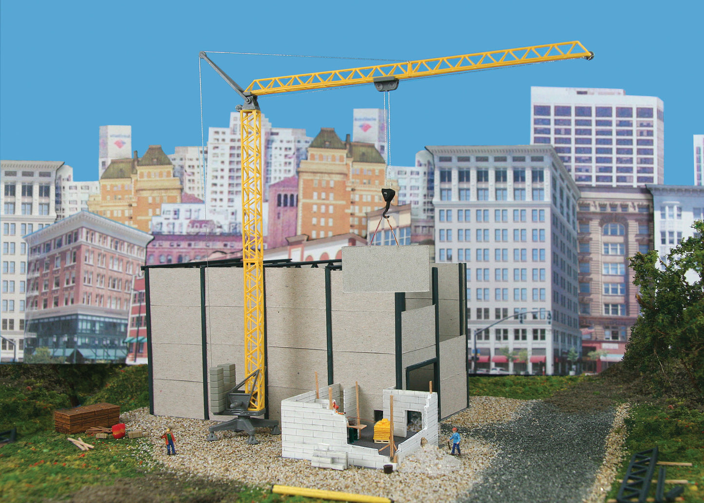 DM-Toys 160011 N Yellow Construction Crane