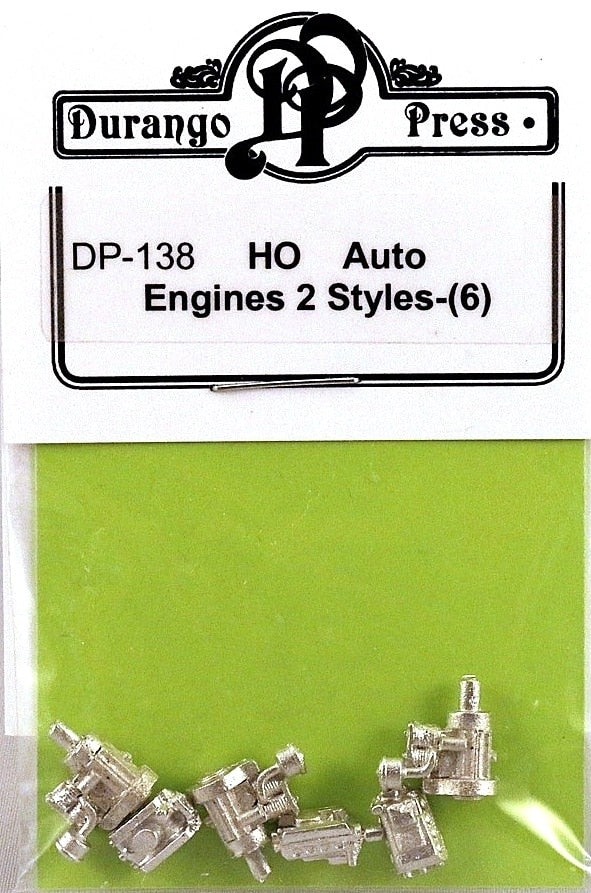 Durango Press 138 HO Auto Engines in 2 Styles (Set of 6)