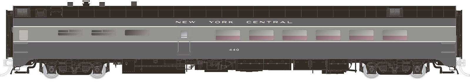 Rapido Trains 124040 HO Scale New York Central Lightweight Diner #440