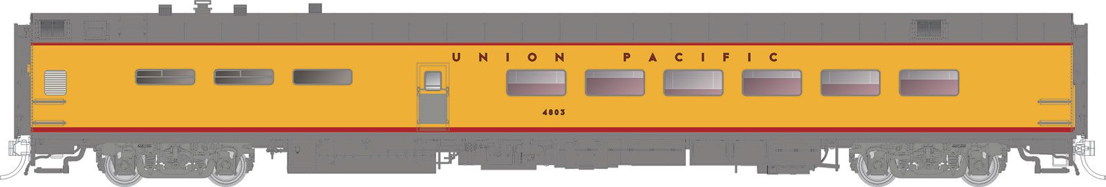 Rapido Trains 124057 HO UP Pullman-Standard Lightweight 48-Seat Dining Car #4803