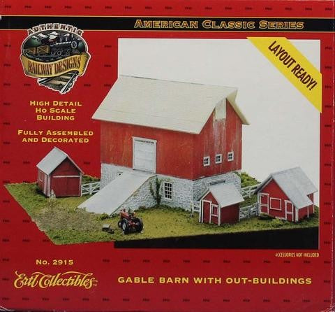 Ertl 2915 HO Gable Barn With Out-Buildings Built Up