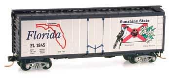 Micro-Trains 02100397 N Florida State Car 40' Standard Plug Door Boxcar #1845