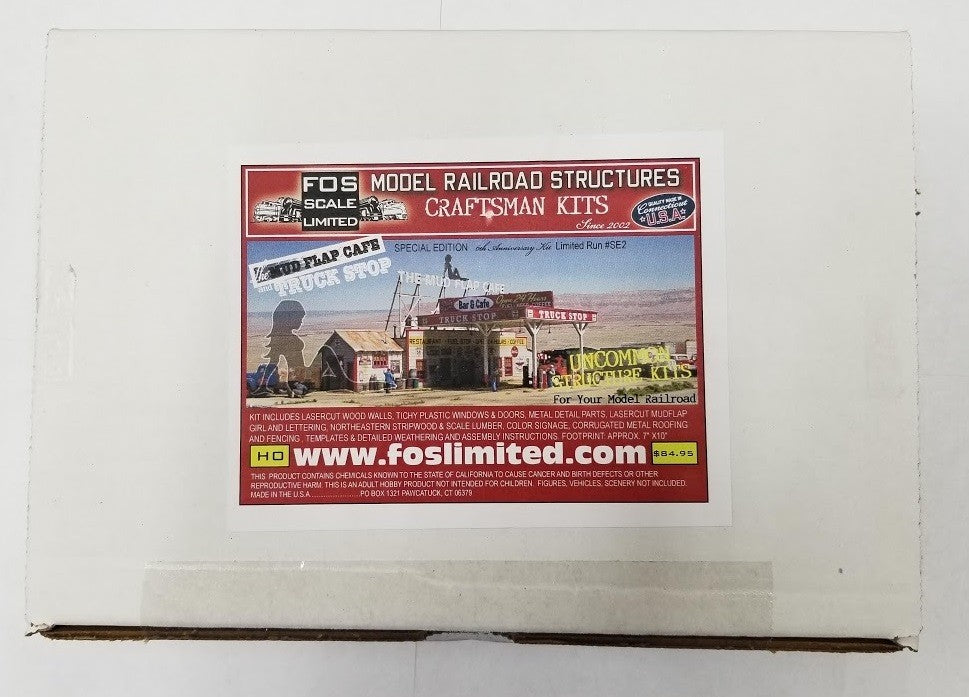 FOS Scale Limited HO Scale Mud Flap Café and Truck Stop Kit