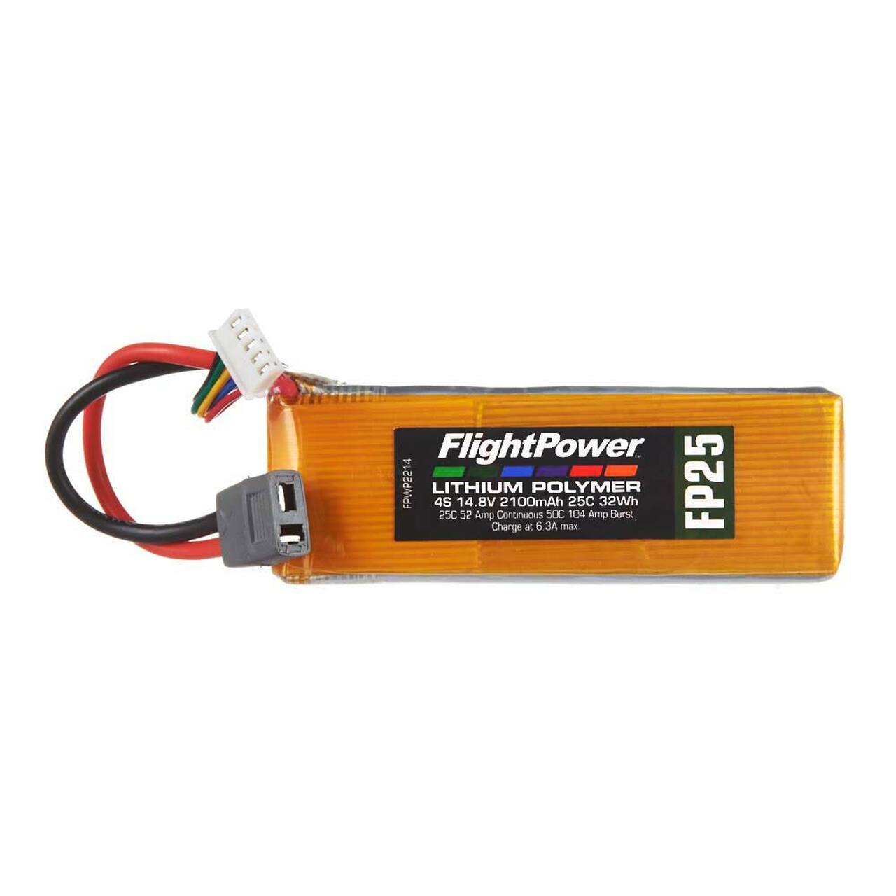 FlightPower FPWP2215 FP25 4S 14.8V 2100mAh 25C LiPo Battery with a Star Plug