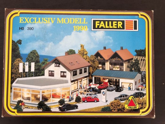 Faller 390 HO Karl Muller BMW Car Dealership Building Kit
