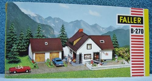 Faller B-270 HO Country House with Double Garage Building Kit