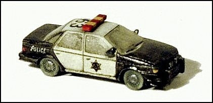GHQ 51013 N Scale Highway Patrol Police Car Kit