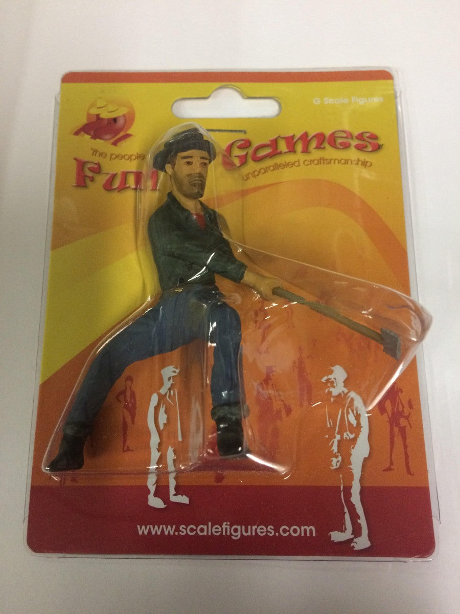 F&G GLOG06 Handpainted G Scale Axeman #2 Black Shirt Figure