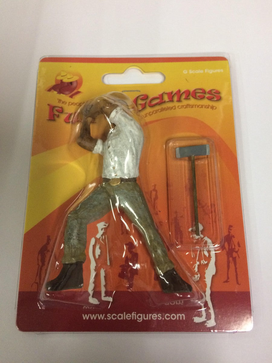 F&G GLOG10B Handpainted G Scale Faller #1 White Shirt Figure