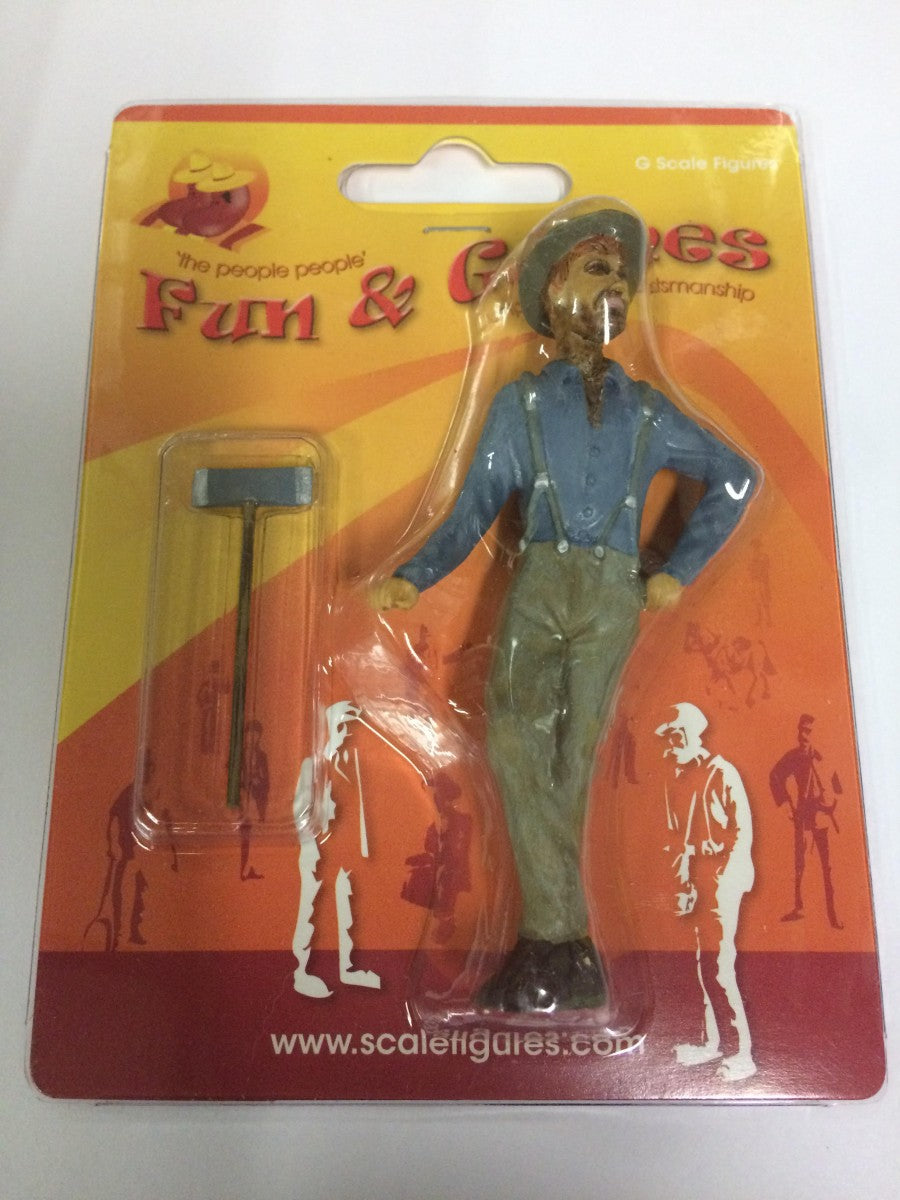 F&G GLOG11A Handpainted G Scale Break Time Blue Shirt Figure