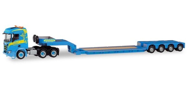 Herpa 311397 1:87 Mart Wittwer Scania CR ND Tractor with Lowboy Trailer