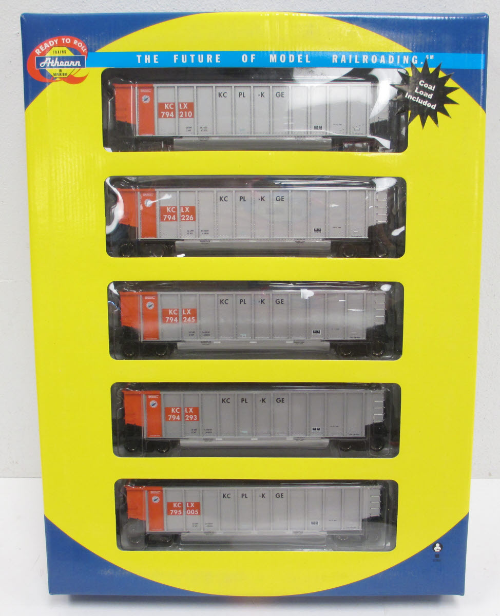 Athearn 97002 Kansas City Power & Light Bethgon Coalporter Set #2 (5 Cars)