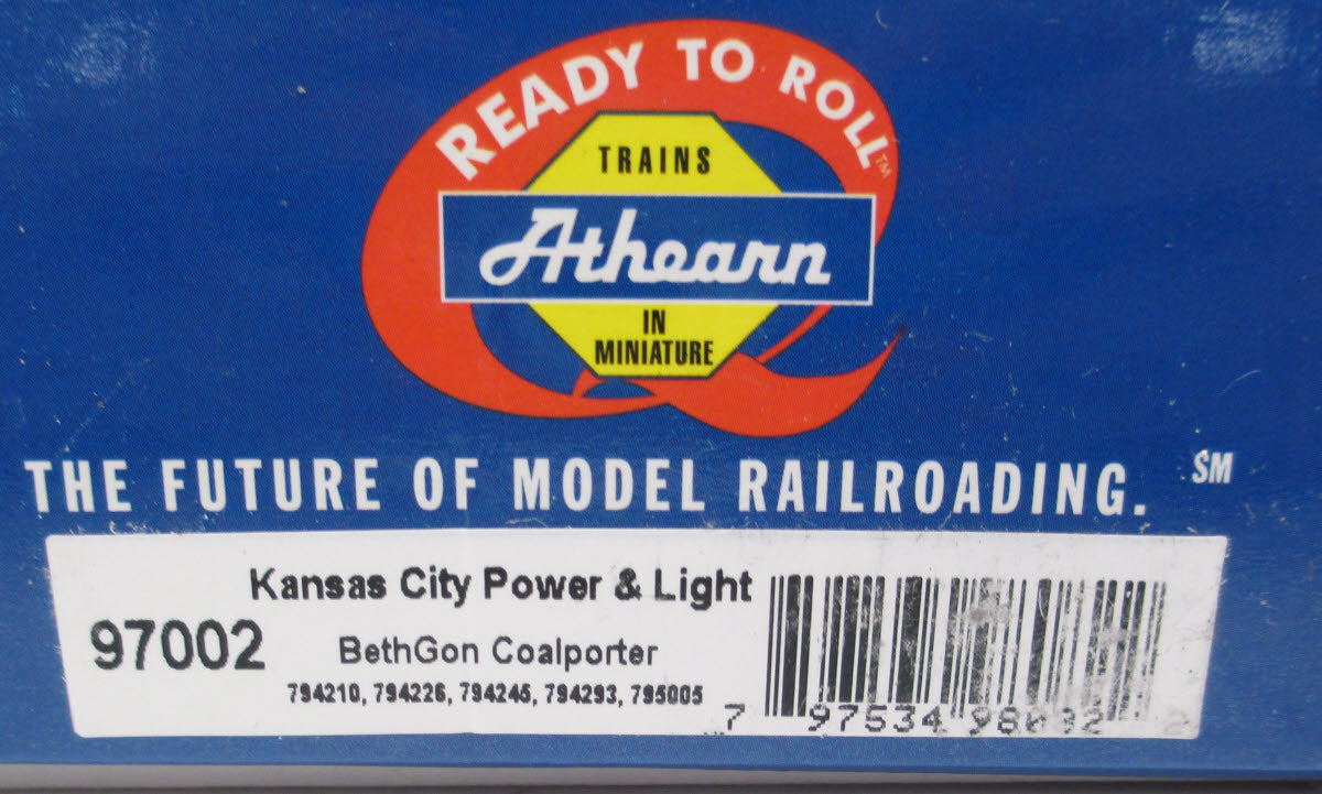 Athearn 97002 Kansas City Power & Light Bethgon Coalporter Set #2 (5 Cars)