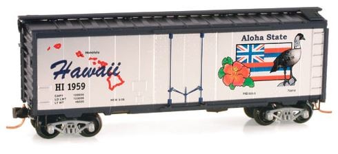 Micro-Trains 02100399 N Scale Hawaii State 40' Standard Plug Door Boxcar #1959