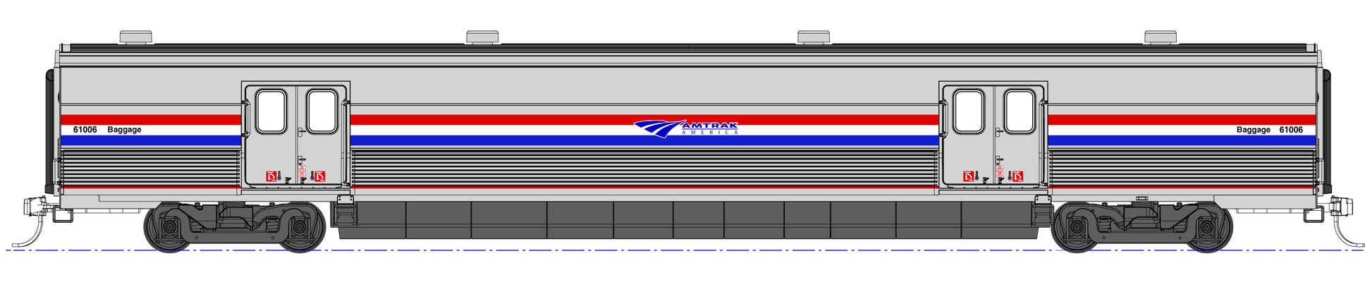 Kato 35-6211 HO Amtrak Viewliner II Phase III Baggage Car #61006