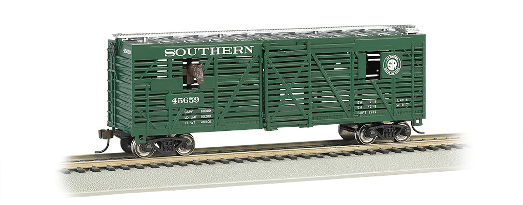 Bachmann 19702 HO Southern 40' Animated Stock Car with Horses