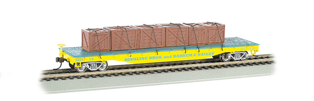 Bachmann 16605 HO Ringling Bros. and Barnum and Bailey Flatcar with Crates #119