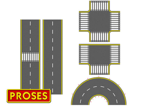 Bachmann 39125 N UV Printed PVC Asphalt Road Set