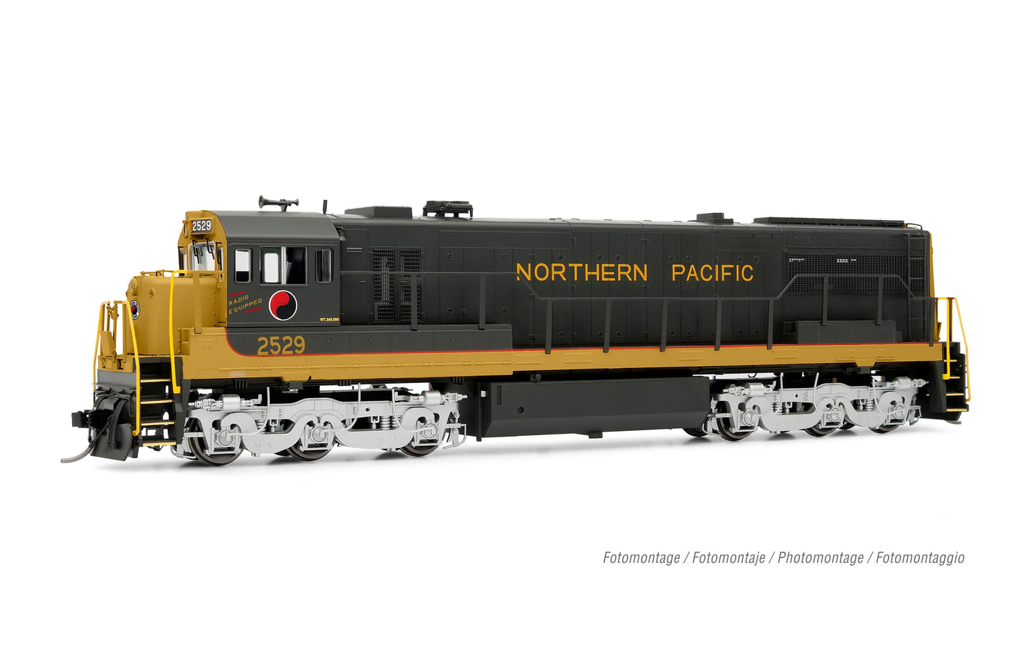 Rivarossi HR2886 HO Northern Pacific U25c Phase II Diesel Locomotive #2529
