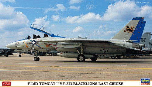 Hasegawa 02406 1:72 F-14D Tom Cat VF-213 Black Lions Military Aircraft Plane Kit
