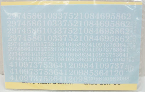 Herald King N-2W HO Scale R.R. Roman Numbers 12"x18