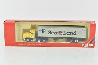 Herpa 6211 HO Sealand Mack 40' Refrigerated Trailer Tractor Trailer